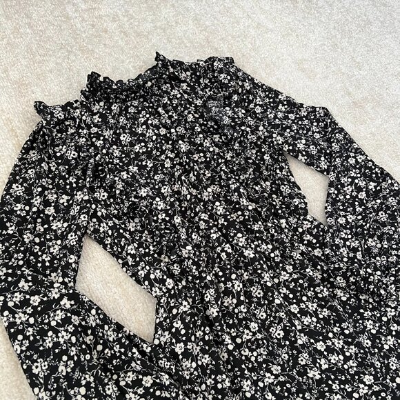 Inspired Hearts Boho Floral Ruffle Long Sleeve Summer Dress M - Picture 3 of 10